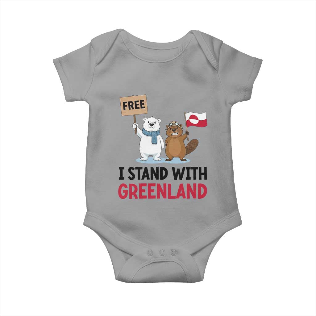 I Stand With Greenland Baby Onesie Anti Authoritarian Political Gag Gift