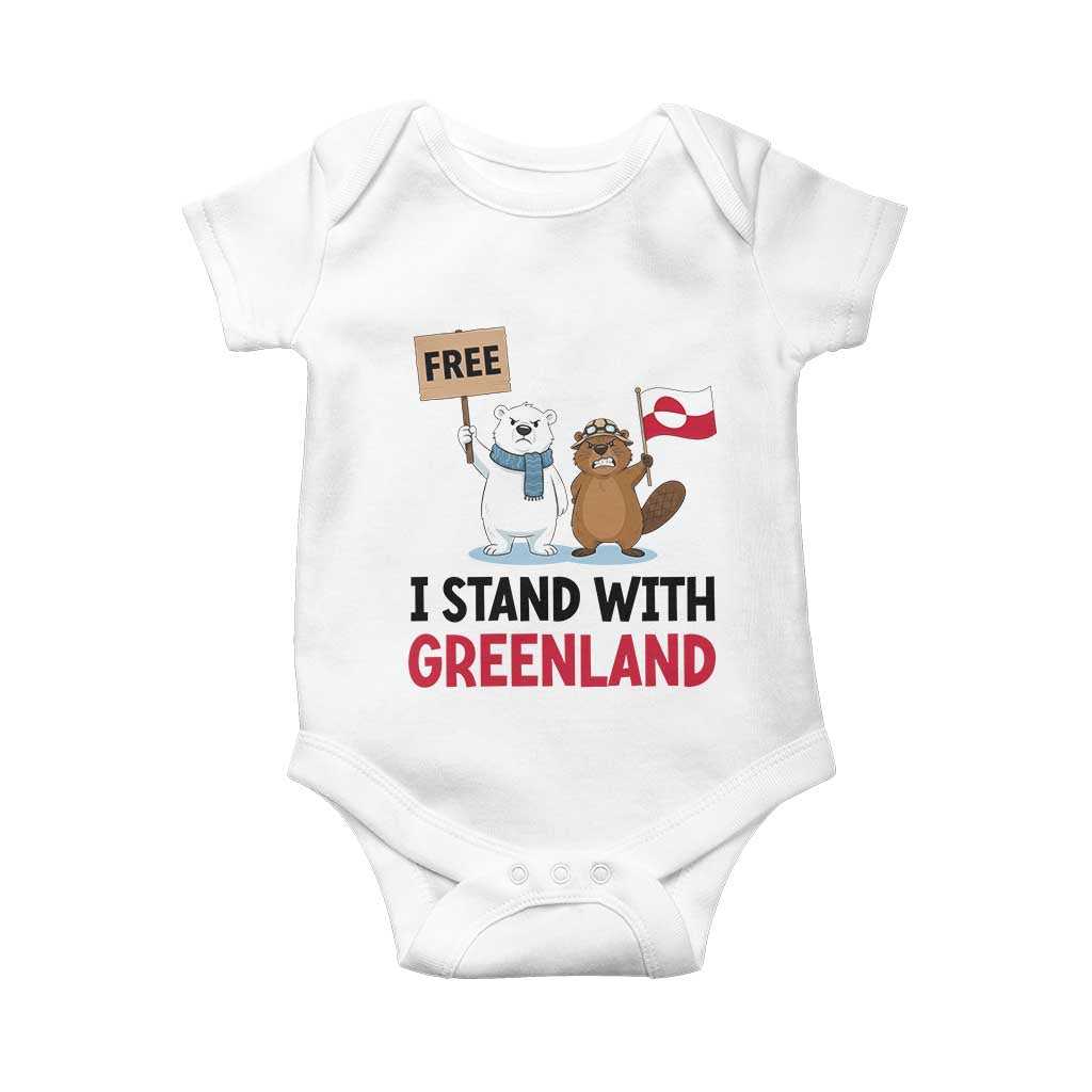 I Stand With Greenland Baby Onesie Anti Authoritarian Political Gag Gift