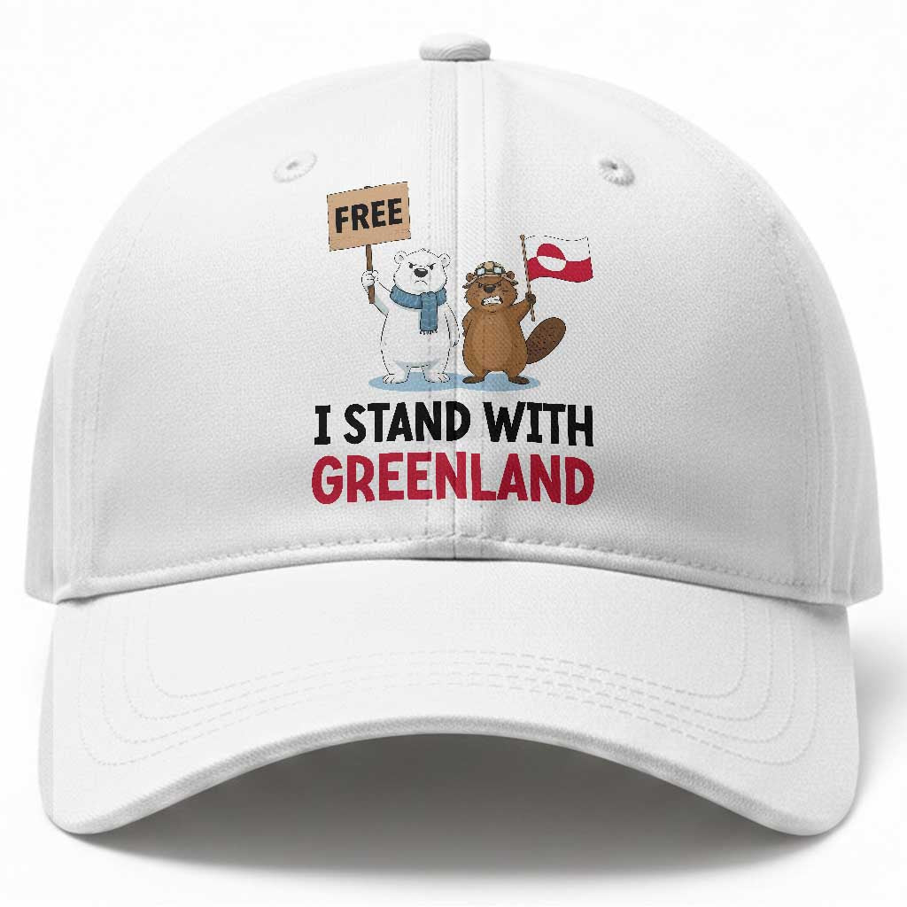 I Stand With Greenland Baseball Cap Anti Authoritarian Political Gag Gift