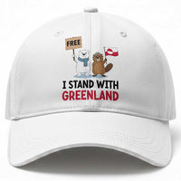 I Stand With Greenland Baseball Cap Anti Authoritarian Political Gag Gift