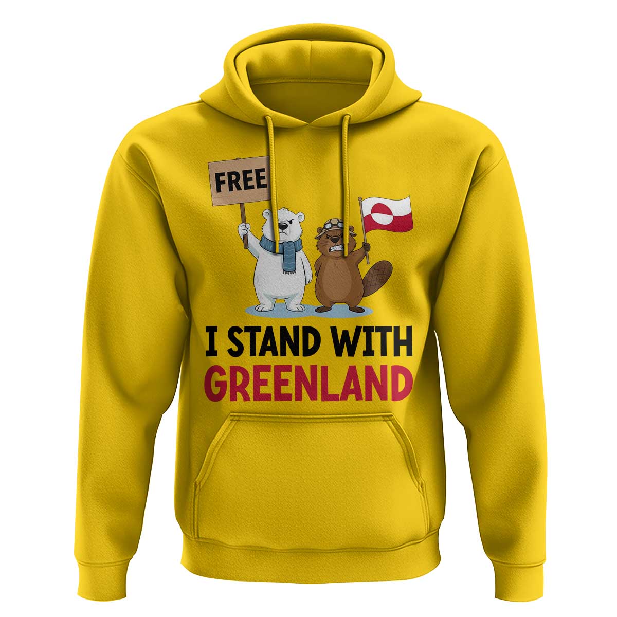 I Stand With Greenland Hoodie Anti Authoritarian Political Gag Gift