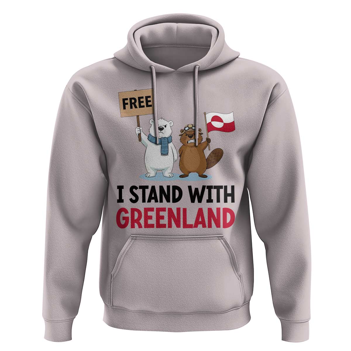 I Stand With Greenland Hoodie Anti Authoritarian Political Gag Gift