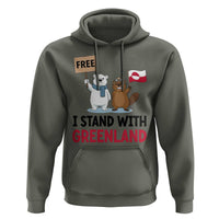 I Stand With Greenland Hoodie Anti Authoritarian Political Gag Gift