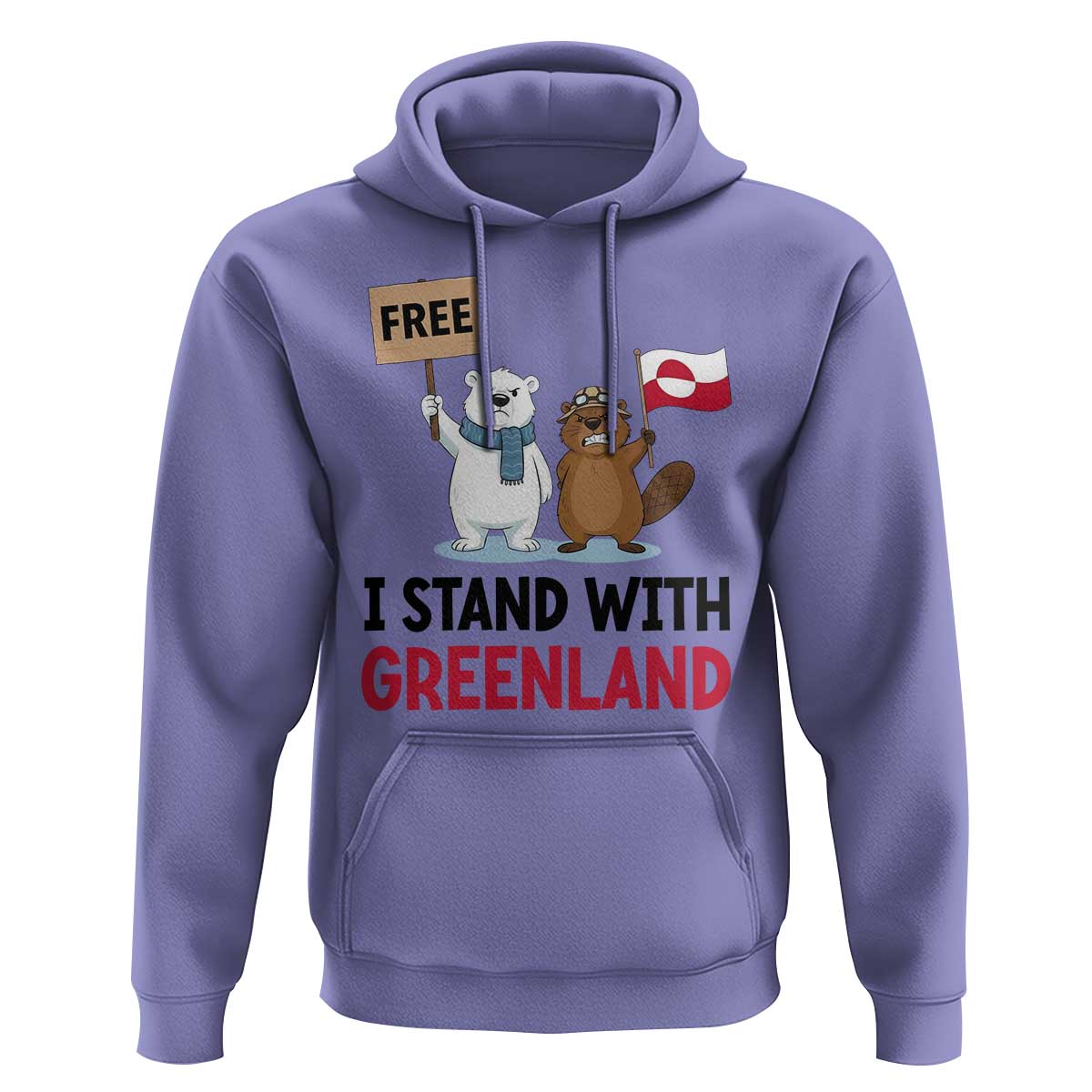 I Stand With Greenland Hoodie Anti Authoritarian Political Gag Gift