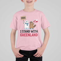 I Stand With Greenland T Shirt For Kid Anti Authoritarian Political Gag Gift