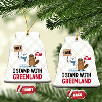 I Stand With Greenland Ceramic Ornament Anti Authoritarian Political Gag Gift