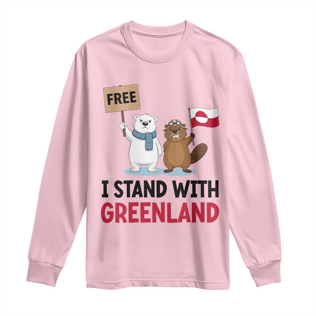 I Stand With Greenland Long Sleeve Shirt Anti Authoritarian Political Gag Gift