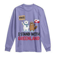 I Stand With Greenland Long Sleeve Shirt Anti Authoritarian Political Gag Gift