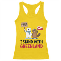 I Stand With Greenland Racerback Tank Top Anti Authoritarian Political Gag Gift