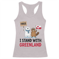 I Stand With Greenland Racerback Tank Top Anti Authoritarian Political Gag Gift