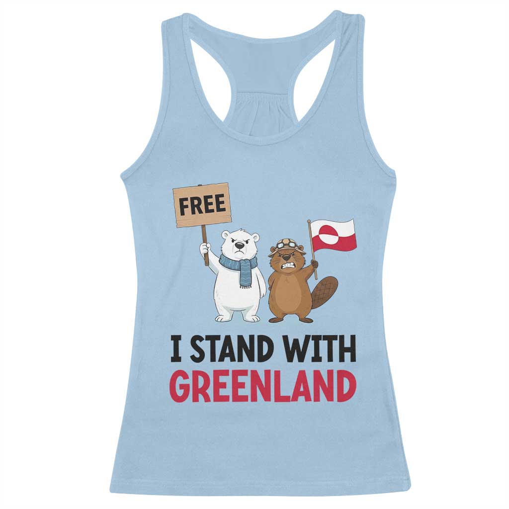 I Stand With Greenland Racerback Tank Top Anti Authoritarian Political Gag Gift