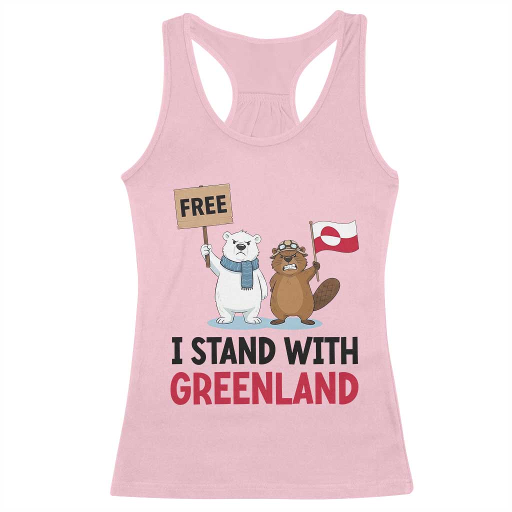 I Stand With Greenland Racerback Tank Top Anti Authoritarian Political Gag Gift