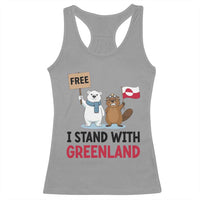 I Stand With Greenland Racerback Tank Top Anti Authoritarian Political Gag Gift