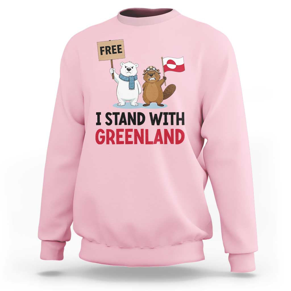 I Stand With Greenland Sweatshirt Anti Authoritarian Political Gag Gift