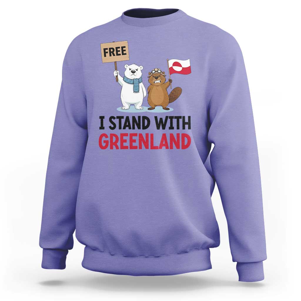 I Stand With Greenland Sweatshirt Anti Authoritarian Political Gag Gift