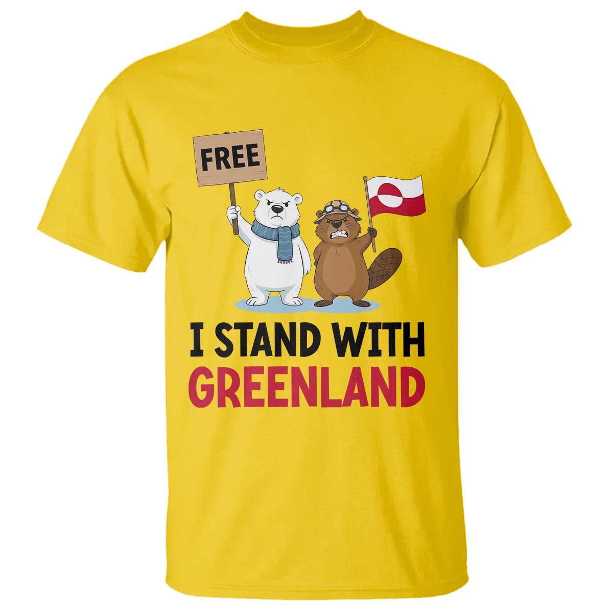 I Stand With Greenland T Shirt Anti Authoritarian Political Gag Gift