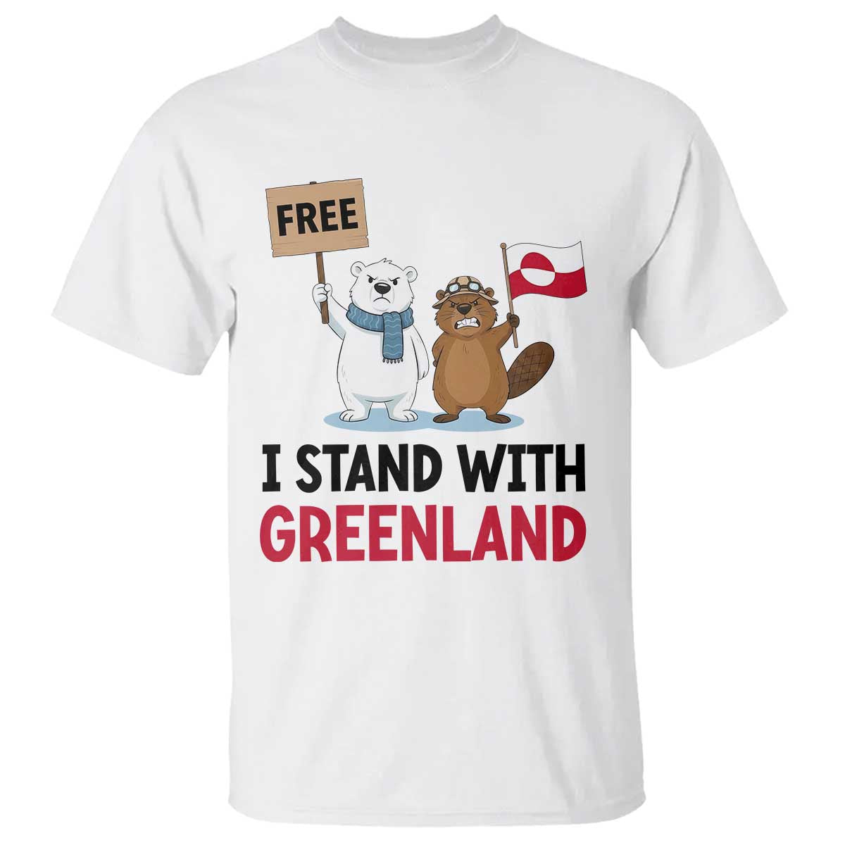 I Stand With Greenland T Shirt Anti Authoritarian Political Gag Gift