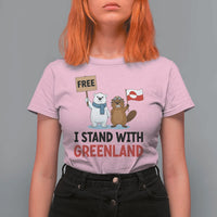 I Stand With Greenland T Shirt For Women Anti Authoritarian Political Gag Gift
