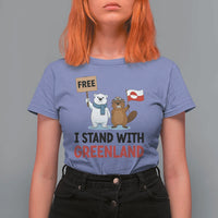 I Stand With Greenland T Shirt For Women Anti Authoritarian Political Gag Gift