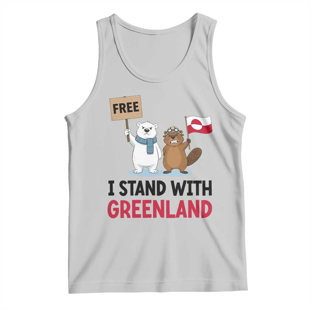 I Stand With Greenland Tank Top Anti Authoritarian Political Gag Gift