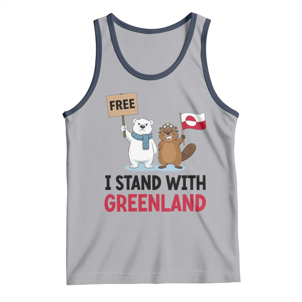 I Stand With Greenland Tank Top Anti Authoritarian Political Gag Gift