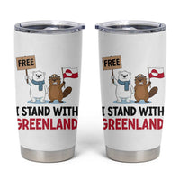 I Stand With Greenland Tumbler Cup Anti Authoritarian Political Gag Gift