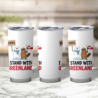 I Stand With Greenland Tumbler Cup Anti Authoritarian Political Gag Gift