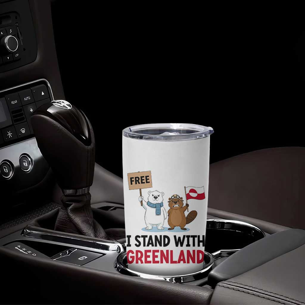I Stand With Greenland Tumbler Cup Anti Authoritarian Political Gag Gift