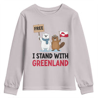 I Stand With Greenland Youth Sweatshirt Anti Authoritarian Political Gag Gift