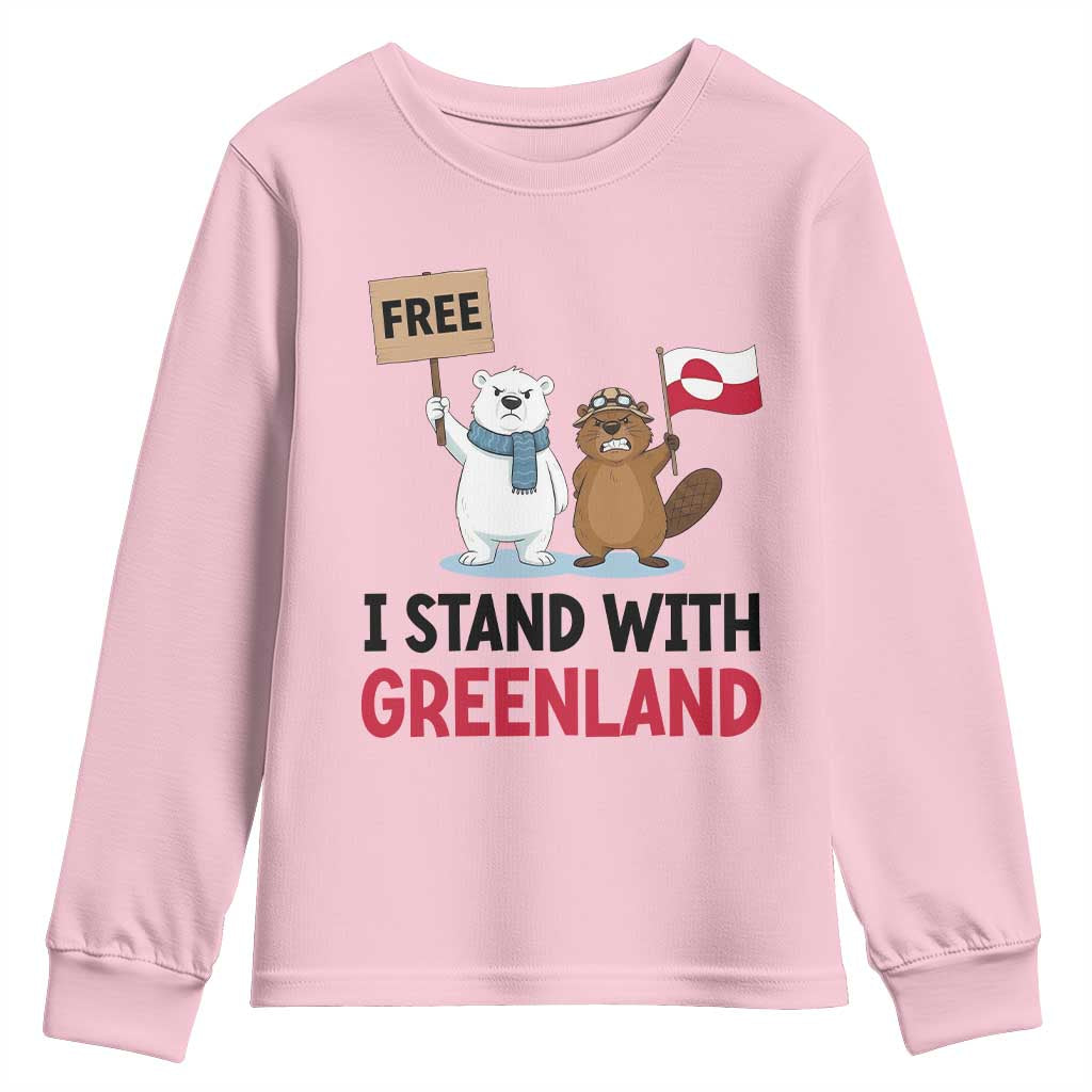 I Stand With Greenland Youth Sweatshirt Anti Authoritarian Political Gag Gift