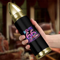 Route Highway 66 Americana Adventure Bullet Tumbler Cute Raccoon Driving Car