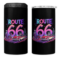 Route Highway 66 Americana Adventure 4 in 1 Can Cooler Tumbler Cute Raccoon Driving Car