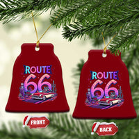 Route Highway 66 Americana Adventure Ceramic Ornament Cute Raccoon Driving Car