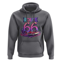 Route Highway 66 Americana Adventure Hoodie Cute Raccoon Driving Car