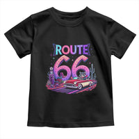 Route Highway 66 Americana Adventure Toddler T Shirt Cute Raccoon Driving Car