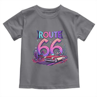 Route Highway 66 Americana Adventure Toddler T Shirt Cute Raccoon Driving Car