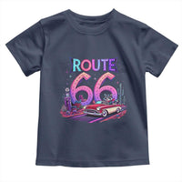 Route Highway 66 Americana Adventure Toddler T Shirt Cute Raccoon Driving Car