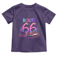 Route Highway 66 Americana Adventure Toddler T Shirt Cute Raccoon Driving Car
