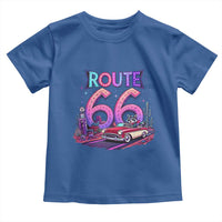 Route Highway 66 Americana Adventure Toddler T Shirt Cute Raccoon Driving Car