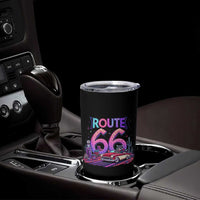 Route Highway 66 Americana Adventure Tumbler Cup Cute Raccoon Driving Car