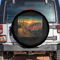 Route Highway 66 Raccoon Spare Tire Cover Americana Road Trip