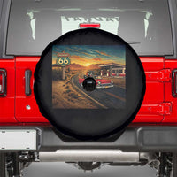 Route Highway 66 Raccoon Spare Tire Cover Americana Road Trip