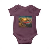 Route Highway 66 Raccoon Baby Onesie Americana Road Trip