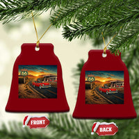 Route Highway 66 Raccoon Ceramic Ornament Americana Road Trip