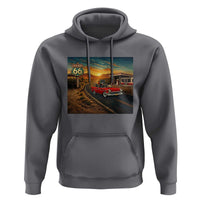 Route Highway 66 Raccoon Hoodie Americana Road Trip