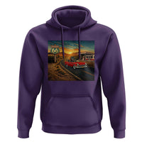 Route Highway 66 Raccoon Hoodie Americana Road Trip