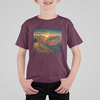Route Highway 66 Raccoon T Shirt For Kid Americana Road Trip