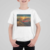 Route Highway 66 Raccoon T Shirt For Kid Americana Road Trip