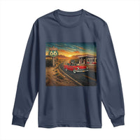 Route Highway 66 Raccoon Long Sleeve Shirt Americana Road Trip