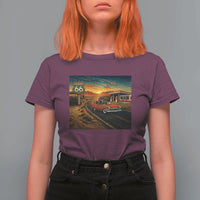 Route Highway 66 Raccoon T Shirt For Women Americana Road Trip